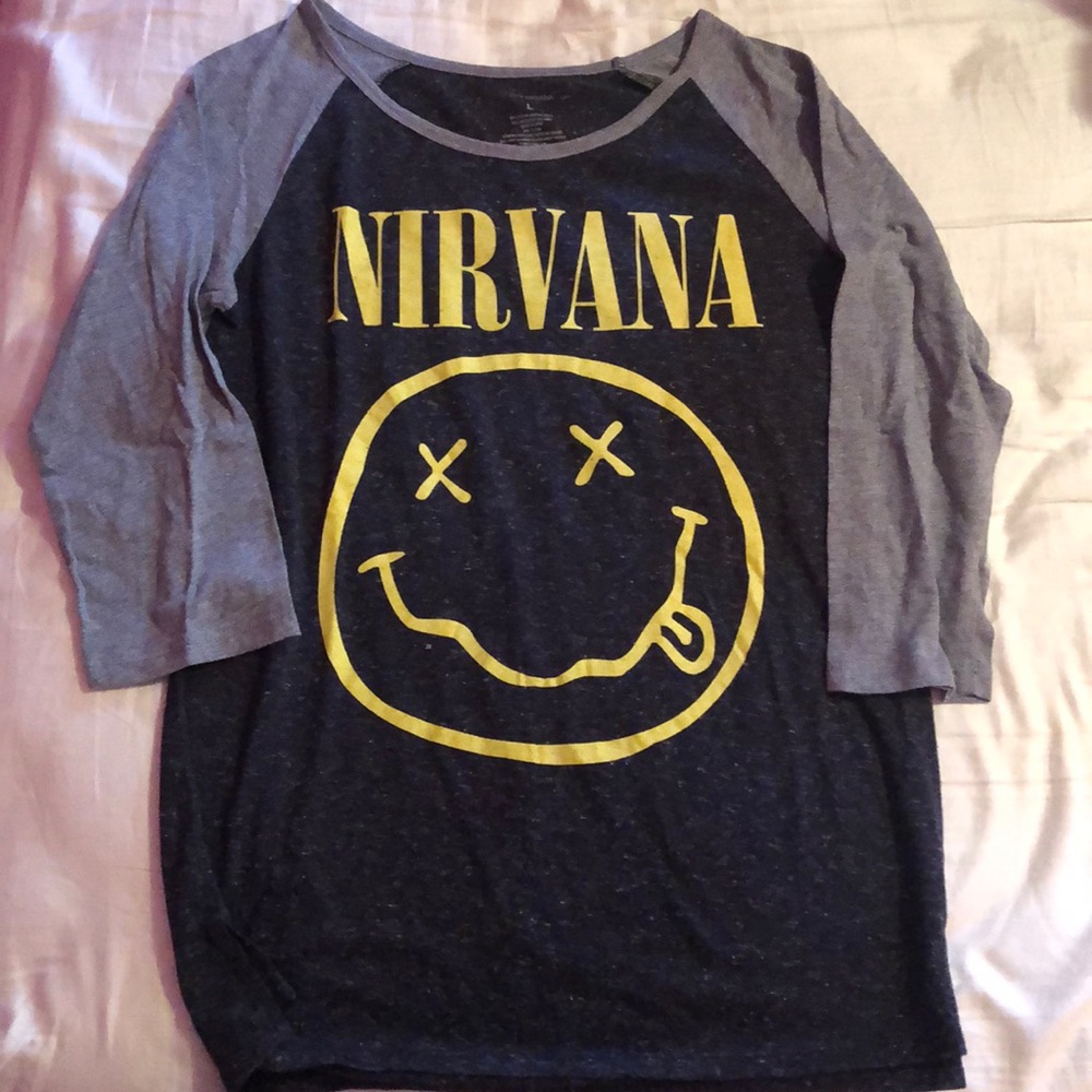 Nirvana  elbow sleeve top